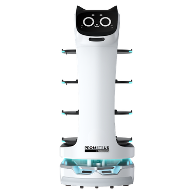 Robot de reparto y publicidad interactiva